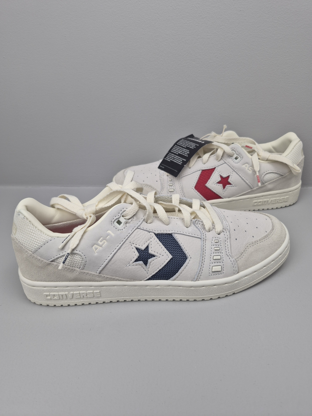 Converse AS-1 Pro Ox Skate Shoe in Egret, Navy and Red Size: 10.5 Mens